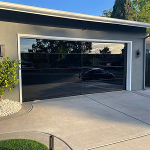 <span class=keywords><strong>Porte</strong></span> de <span class=keywords><strong>garage</strong></span> en verre miroir en aluminium de qualité supérieure avec télécommande - Anti-vol, résistance industrielle, design moderne pour ferme et parc - Product Image 1