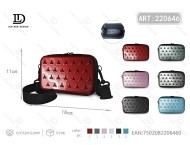 Borsa a Tracolla in Plastica per Donna, 7 Pollici, con Rivetti e Motivo a Rombi, Chiusura con Cerniera, Moda per Tutte le Stagioni - Product Image 1