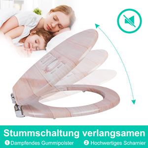 Siège de toilette rond moderne de haute qualité à fermeture douce en MDF et bois massif, certifié FSC, garantie 3 ans, OEM, vente en gros personnalisée - Product Image 2