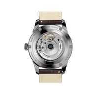 Montres automatiques classiques en acier inoxydable de 40 mm, verre saphir bombé avec revêtement antireflet, alimentées par un mouvement Sellita SW200