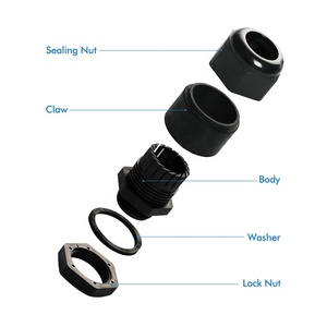 SY không thấm nước Nylon Cable glands MG18(4.5-8 mét) IP68 nhựa mg Cable gland nối đen & trắng phụ kiện hệ thống dây điện - Product Image 3
