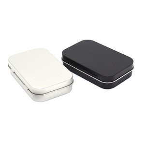 Nhà máy trực tiếp tùy chỉnh Cookie tins hình chữ nhật kim loại tin có thể rỗng kim loại hộp thiếc với dập nổi Nắp - Product Image 4