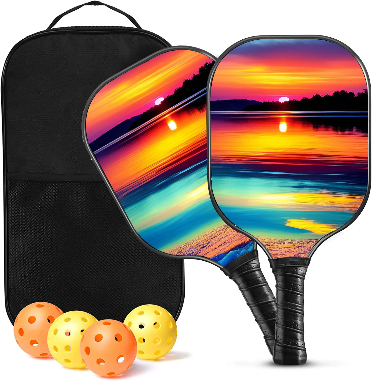 OEM dapat diterima 4 warna raket pickleball paddle USAPA bola acar serat karbon Pickleball Paddle