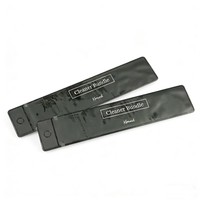 Porte-cartes en PVC mat imprimé personnalisé, à fente unique, avec étui long pour étiquette, pochette autocollante portable et fermeture à clip pour rangement d'accessoires