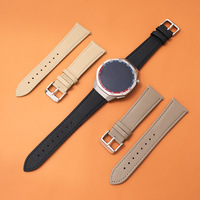 Bracelet de montre en cuir de veau pleine fleur véritable, texture grain de palme, boucle ardillon, style unisexe, vente en gros usine