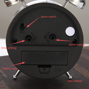 Retro Tarzı Çalar Saat, Öğrenci Çocuk Kuvars Mekanizmalı Çalar Saat, Metal Saat, Sessiz Gece Lambası Hediye Toptan Satış - Product Image 6