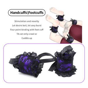 Set de BDSM, ensemble de Stimulation sensorielle pour Couple, jouet sexuel en dentelle, avec Patch pour les yeux et manchettes, 3 pièces - Product Image 3