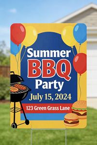 Waterproof Weatherproof Yard Sign Custom Size Full Color UV Print for Outdoor Party Event Lawn Decoration Sign - Product Image 2