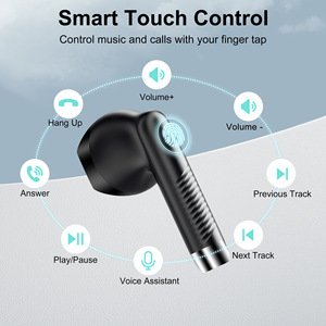 HE-055B earbud TWS ANC dengan mikrofon, headphone Gaming Stereo HIFI panggilan HD earbud audionik - Product Image 4