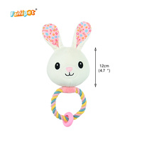 Jouet en peluche pour animaux de compagnie Famipet, nouveau thème printanier, animaux en peluche mignons et doux avec anneau en corde pour les pattes, jouet couineur pour chien