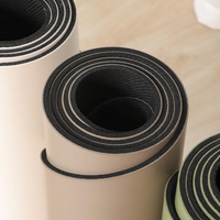 Tapis de yoga ovale en PU de luxe, antidérapant, design personnalisé, imperméable, forme arquée, en caoutchouc naturel PU