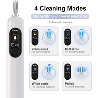 Brosse à dents sonique vibrosonique à poils doux rechargeable avec écran LED intelligent, étanche IPX7, nettoyage en profondeur, vibrations à haute fréquence