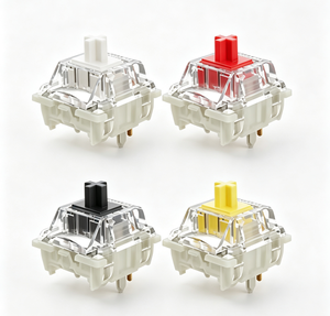 Interrupteur mécanique <span class=keywords><strong>GATERON</strong></span> KS-9 Silent 2.0 à 5 broches, transparent rouge jaune noir blanc pour clavier - Product Image 1