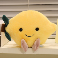 Peluche en forme de fruit super douce personnalisée de 10 pouces peluches aux fruits pêche citron pastèque pour enfants