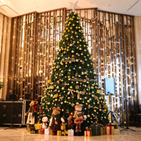 Y-064 Arbre de Noël Artificiel de Luxe Vert Foncé avec Volants en Tulle et Nœuds pour la Décoration de la Maison, de l'Hôtel et des Fêtes