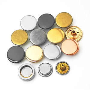 KUNSHUO Personnalisé Métal Laiton 4 Parties Bouton Pression Rectangle Motif Plaqué Or Usine Vêtements Presse avec Logo de Marque - Product Image 2