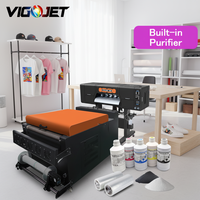 Nieuwe Design 60cm Digitale DTF Printer 4 Koppen I3200 All-in-One met Zuiveringsapparaat en Poeder Shaker voor Custom T-shirt bedrukking Vigojet