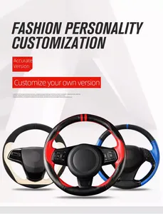 Appdee cubierta de volante de coche de cuero Artificial negro para Honda <span class=keywords><strong>CRV</strong></span> 2003 2004 <span class=keywords><strong>2005</strong></span> 2006 - Product Image 5