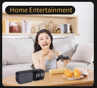 Tendance 2024 : Horloge LED 3-en-1 avec haut-parleur, barre de son et radio FM pour la maison, la voiture, les fêtes et le sommeil
