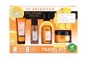 Ensemble de soins de la peau Kiss Beauty en gros, 4 en 1, produits de soins de la peau pour voyage, 30 ml, sérum visage à la vitamine C, crème hydratante pour le visage, nettoyant - Product Image 2