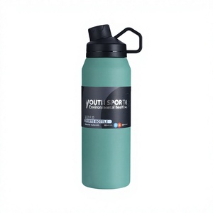 Bouteille isotherme sport en acier inoxydable grande capacité avec couvercle à poignée – Gourde de voyage portable - Product Image 6