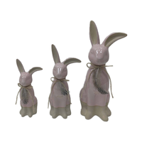 Ensemble de table à manger d'extérieur pour les décorations de fête des enfants de Pâques avec lapin en céramique cadeaux de Pâques décoratifs