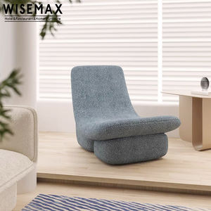 WISEMAX chaise longue moderne inclinable boucle cachemire confort accent loisirs canapé fauteuil chambre salon - Product Image 1