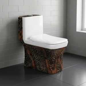 WC monobloc en céramique blanche standard d'Amérique du Sud, à chasse latérale, à poser au sol, pour maison et hôtel - Product Image 5