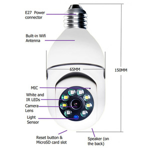 Bombilla Inteligente con Cámara WiFi, Panorama de 360 Grados, Control por Aplicación, Almacenamiento en la Nube H.264, Intercomunicador por Voz - Product Image 3
