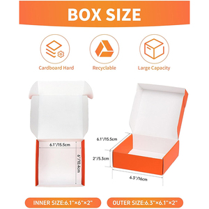 Petites boîtes d'expédition - lot de 50 boîtes d'emballage pour colis pour petites entreprises, boîtes en carton pour bijoux, cadeaux, bandes dessinées, en vrac - Product Image 2