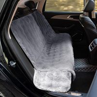 Housse de siège de voiture pliable et moelleuse pour chien, pour siège arrière, imperméable avec base antidérapante pour voitures, SUV, camions