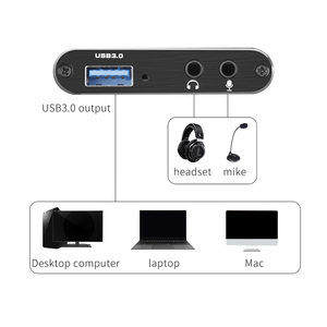 Tarjeta de Captura de Video HD-MI 1080P HD para PC PS4, Transmisión en Vivo con USB 3.0, Compatible con Win/Mac/Linux, Graba en Formato JPEG/AVI/WAV - Product Image 3
