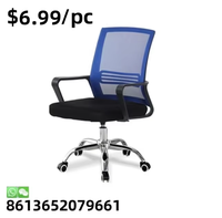 Chaise de bureau de luxe en métal maillé pour salle de lecture à dossier haut