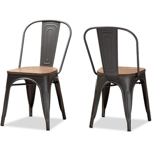 <span class=keywords><strong>Chaise</strong></span> en métal avec dossier, style industriel, pour l'extérieur et l'intérieur, meubles de maison - Product Image 3