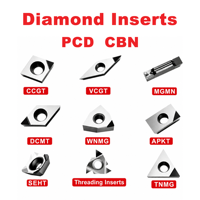 Plaquettes TAIRAY PCD CBN pour outils de tournage extérieur/intérieur, outils de coupe CNC, fraises de tournage DNMG, plaquettes diamantées pour tour CNC