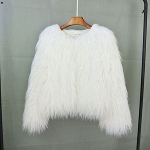Vente en gros Mode hiver Veste en fausse fourrure d'agneau du <span class=keywords><strong>Tibet</strong></span> Manteau en fourrure de Mongolie artificielle pour femmes - Product Image 3