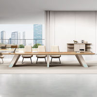 Table de conférence en bois durable moderne la plus populaire Table de conférence avec prises de courant Tables de conférence de bureau