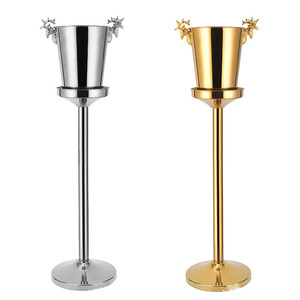 Supporto per ciotola di Champagne in acciaio inossidabile tipo di supporto da pavimento secchiello per il ghiaccio di raffreddamento <span class=keywords><strong>vino</strong></span> birra bottiglia per bevande barile KTV Bar rack - Product Image 5