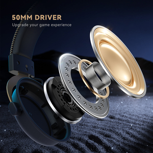 SADES Alchemist 50Mm Pilotes <span class=keywords><strong>Bandeau</strong></span> Réglable Virtual 7.1 Surround Sound Over-Ear Wire Gaming Headset Casque avec Micro - Product Image 4