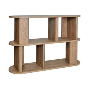 Contemporary Creativity Home Living Room Hallway Display Bookshelf <b>Solid</b> <b>Wood</b> Open Low Shelving <b>Bookcase</b> - Product Image 3