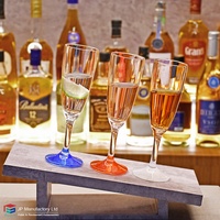 Vente en gros de gobelets à champagne bleus, blancs et verts de 5,5 oz pour les fêtes de mariage, gobelets antidérapants