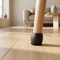 Protège-pieds de meubles noirs en feutre, manchon de protection pour sol, pour lit, chaise, table