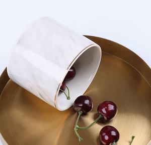 Household Nordic Style Marble Condiment Container Sets / Kitchen Ceramic Storage <b>Spice</b> <b>Jar</b> with Bamboo Lid - Product Image 3