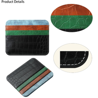 Dompet kartu kredit kulit Pu pria, dompet kulit asli, tempat kartu kredit, Id kulit Pu, kapasitas besar, pesanan khusus, untuk pria, grosir