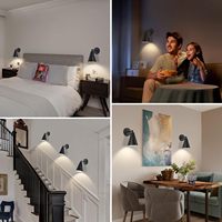 Applique Murale Nordique Rechargeable à Piles, Finition Dorée, Télécommande Incluse, pour Salon, Chambre, Ferme – Lampe Murale Sans Fil