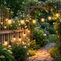 Guirlande lumineuse extérieure étanche de 14,6 m avec 15 ampoules LED E27 pour mariage, jardin, café, bar, festival, fête