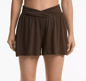 Shorts Deportivos de Cintura Alta para Mujer, con Logotipo Personalizado, Transpirables, con Cuello de Lazo, Tejidos, Sexys, para Gimnasio, Fitness, Yoga, Color Sólido, Venta al Por Mayor - Product Image 1