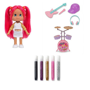 Premium Plastic Golden <b>Doll</b> with Pet <b>Accessories</b> and 3D Gel Pens Model Toy for Unisex Kids 5-7 Years - Product Image 3
