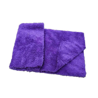 Serviette en microfibre polaire corail épaisse et douce, haute absorption, pour lavage de voiture, detailing automobile et nettoyage domestique