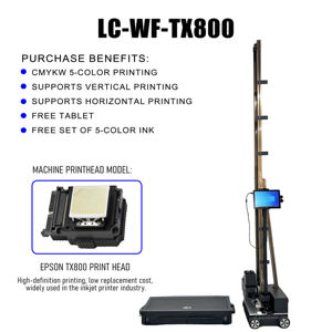 เครื่องพิมพ์ UV อิงค์เจ็ท2-in-1 2026 LC ติดผนังและพื้นพร้อมหัว DX7สำหรับท่อผนังแบบสากลและการพิมพ์ใบเสร็จ - Product Image 2